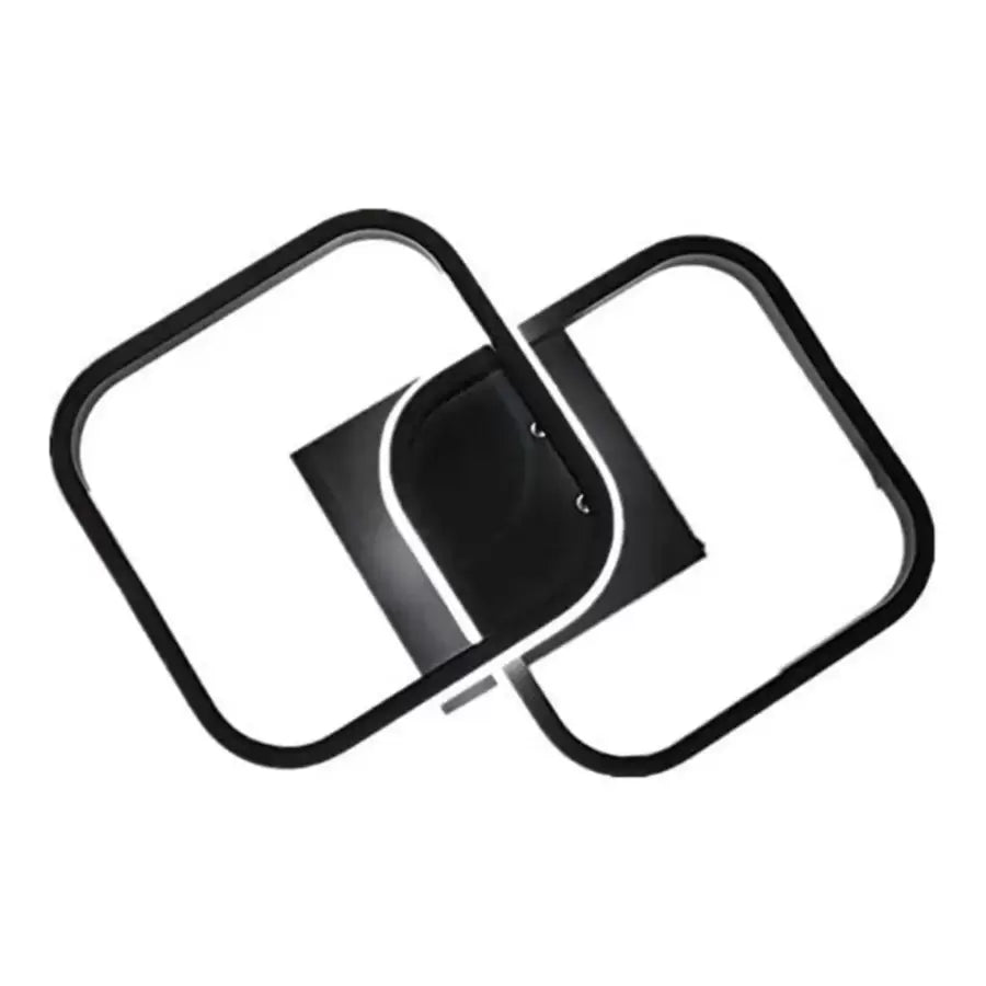 LED luster VERTEX Matrix prekrývajúce kosoštvorce, kovové rámy, 11W, 2 kosoštvorce, studené/teplé/neutrálne svetlo, čierna