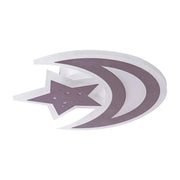 ELLY 36W LED luster, mesiac a hviezda, studené/teplé/neutrálne svetlo, hnedá