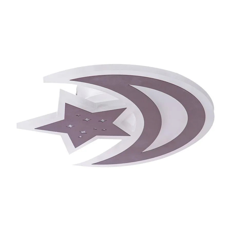 ELLY 36W LED luster, mesiac a hviezda, studené/teplé/neutrálne svetlo, hnedá