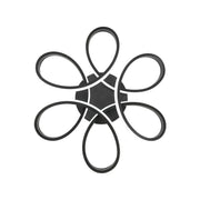 LED luster s diaľkovým ovládaním ELON 120W, vlnitý, studené/teplé/neutrálne svetlo, stmievateľný, čierny