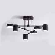 LED luster GALIOS 72W, 6 prvkov, studené/teplé/neutrálne svetlo, čierny