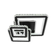 Lulus viedol Nova Quadria s kryštálmi, 3 svetelné zdroje, RGB, s diaľkovým ovládaním, 154 W, Black & Cadless