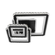 Lulus viedol Nova Quadria s kryštálmi, 3 svetelné zdroje, RGB, s diaľkovým ovládaním, 154 W, Black & Cadless