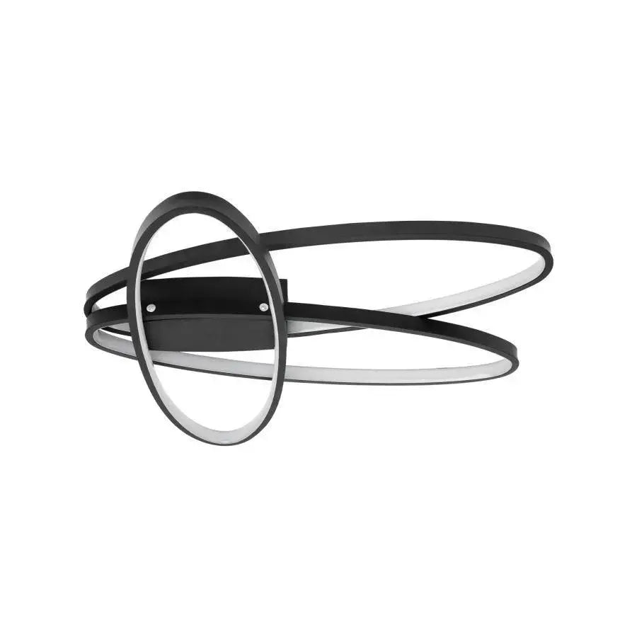 LED luster s diaľkovým ovládaním ORBITA 83W, 3 prvky, oválny, studené/teplé/neutrálne svetlo, stmievateľné, čierny