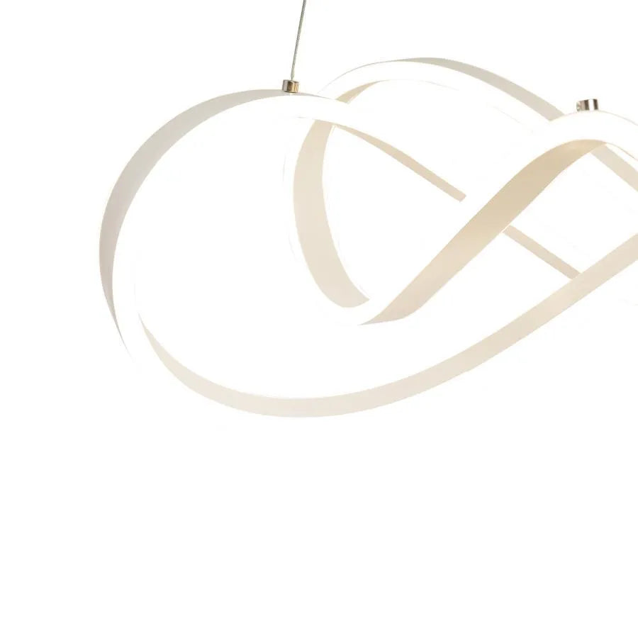 Závesný LED luster s diaľkovým ovládaním INFINITY HALO 138W, studené/teplé/neutrálne svetlo, stmievateľné, biele, výškovo nastaviteľné