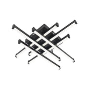 LED luster s diaľkovým ovládaním MORA 120W, 6 prvkov, lineárny, studené/teplé/neutrálne svetlo, stmievateľné, čierny