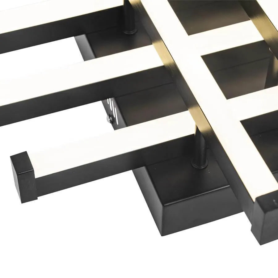 LED luster s diaľkovým ovládaním MORA 120W, 6 prvkov, lineárny, studené/teplé/neutrálne svetlo, stmievateľné, čierny