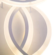 LED luster s diaľkovým ovládaním Lucy, 70 W, 4 kruhy, studené/horúce/neutrálne svetlo, nestabilné, biele