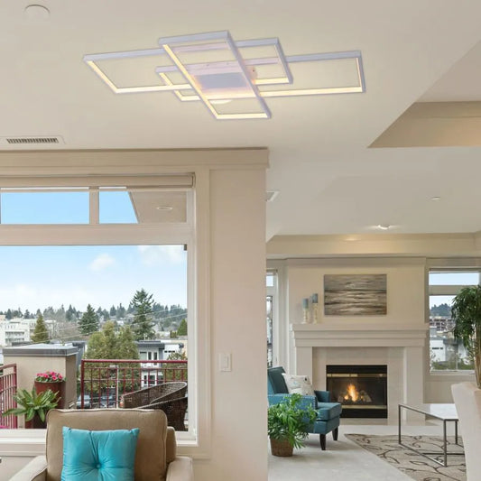 LED luster s diaľkovým ovládaním LANDEN 184W, 3 prvky, studené/teplé/neutrálne svetlo, stmievateľné, biela