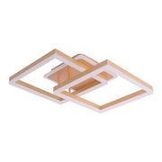 LED luster s diaľkovým ovládaním ARWEN 142W, 2 štvorce, studené/teplé/neutrálne svetlo, stmievateľné, zlaté