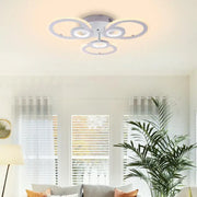LED luster s diaľkovým ovládaním Kade, 80 W, 3 kruhy, studené/horúce/neutrálne svetlo, nestabilné, biele