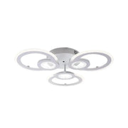 LED luster s diaľkovým ovládaním Kade, 80 W, 3 kruhy, studené/horúce/neutrálne svetlo, nestabilné, biele