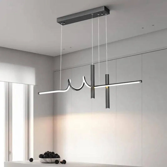 Závesný LED luster s diaľkovým ovládaním DANNA 35W, studené/teplé/neutrálne svetlo, stmievateľné, čierne, výškovo nastaviteľné