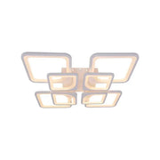 LED luster s diaľkovým ovládaním, Zoe, 8 štvorcov, 135 W, studené/horúce/neutrálne svetlo, nestabilné, biele