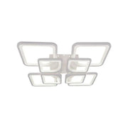 LED luster s diaľkovým ovládaním, Zoe, 8 štvorcov, 135 W, studené/horúce/neutrálne svetlo, nestabilné, biele