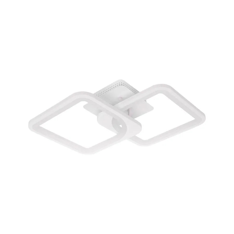 LED luster s diaľkovým ovládaním ZOE 69W, 2 štvorce, studené/teplé/neutrálne svetlo, stmievateľné, biela