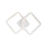 LED luster s diaľkovým ovládaním, Zoe, 2 štvorce, 39 W, studené/horúce/neutrálne svetlo, nemilosrdné, biele