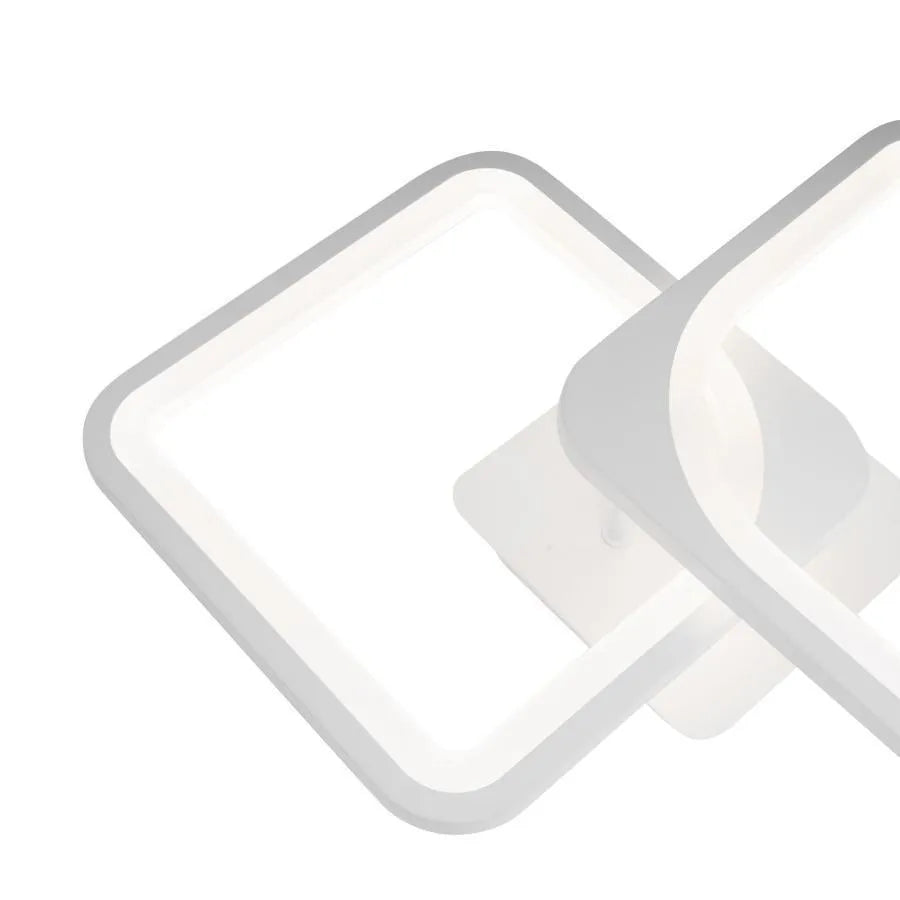 LED luster s diaľkovým ovládaním ZOE 69W, 2 štvorce, studené/teplé/neutrálne svetlo, stmievateľné, biela