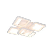 LED luster s diaľkovým ovládaním FELY 80W, 5 štvorcov, studené/teplé/neutrálne svetlo, stmievateľné, biela