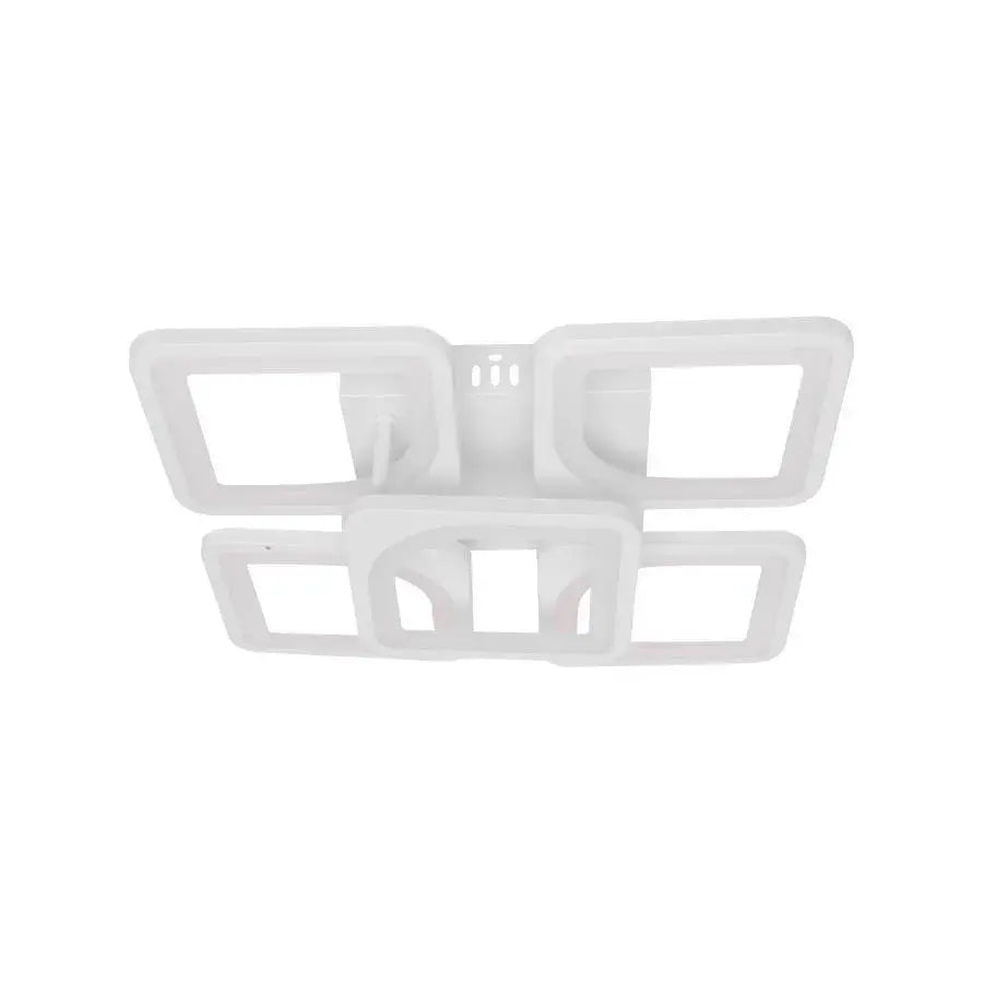 LED luster s diaľkovým ovládaním FELY 80W, 5 štvorcov, studené/teplé/neutrálne svetlo, stmievateľné, biela