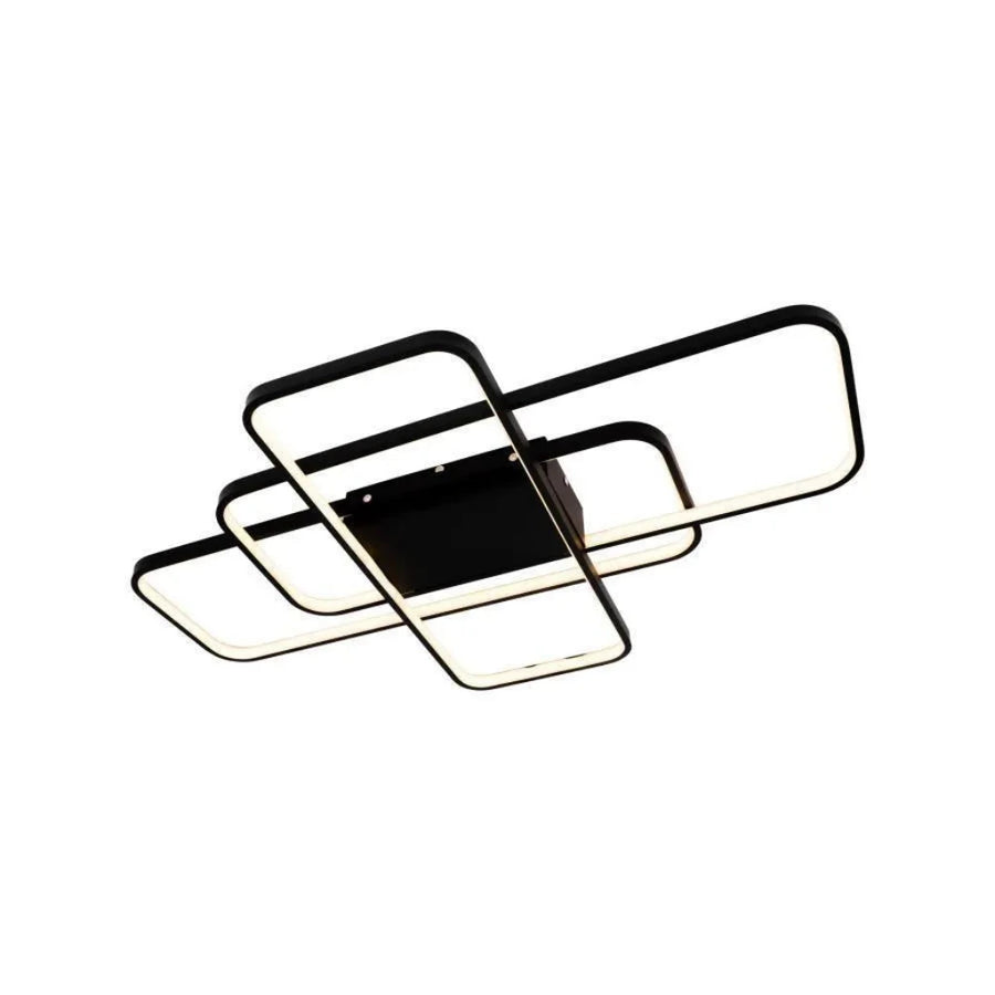 LED luster s diaľkovým ovládaním AXIS 96W, 3 Elements, Studené/Teplé/Neutrálne svetlo, Stmievateľné, Čierny