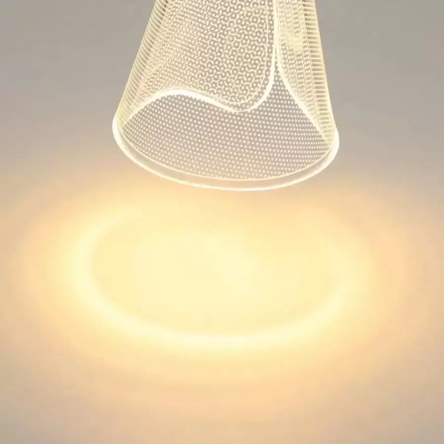 Závesný LED luster s diaľkovým ovládaním JEROME 38W, 6 prvkov, studené/teplé/neutrálne svetlo, stmievateľné, zlaté, výškovo nastaviteľné