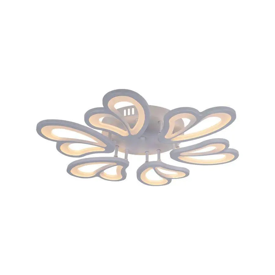 LED luster s diaľkovým ovládaním BLOSSOM 78W, 6 okvetných lístkov, priemer 60 cm, studené/teplé/neutrálne svetlo, stmievateľné, biela