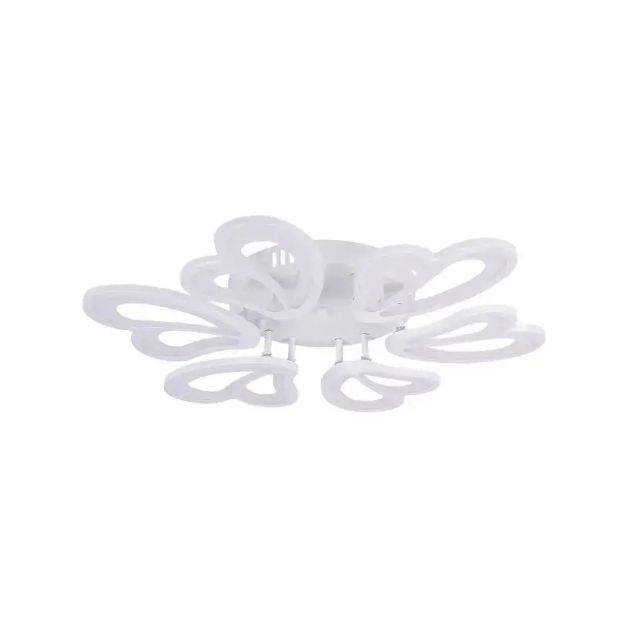 LED luster s diaľkovým ovládaním BLOSSOM 78W, 6 okvetných lístkov, priemer 60 cm, studené/teplé/neutrálne svetlo, stmievateľné, biela