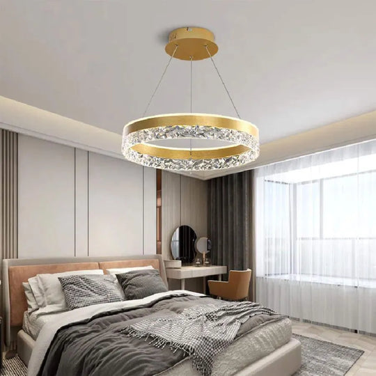 Závesný LED luster s diaľkovým ovládaním BRINDA 124W, studené/teplé/neutrálne svetlo, stmievateľné, zlaté, výškovo nastaviteľné moderné lustre Predvolený názov Alessandro Design