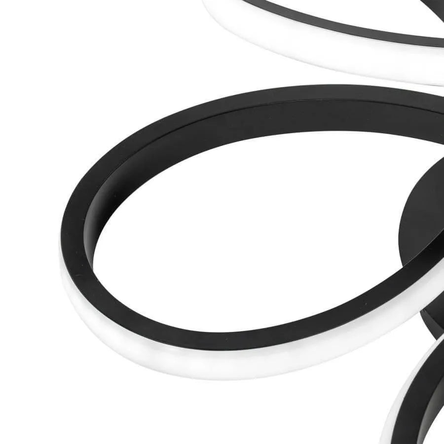 LED luster s diaľkovým ovládaním HELIX 108W, studené/teplé/neutrálne svetlo, stmievateľné, čierny