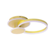 LED luster s diaľkovým ovládaním Lyra, 102 W, 2 kruhy, DAISY, Brushed GOLD, COLD/HOT/NEUTRAL LIGHT