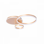 LED luster s diaľkovým ovládaním MYRENE 110W, 2 kruhy, studené/teplé/neutrálne svetlo, stmievateľné, zlaté