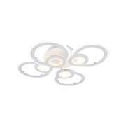 LED luster s Kadeovým diaľkovým ovládaním, 72 W, 4 kruhy, studené/horúce/neutrálne svetlo, nestabilné, biele