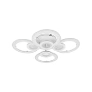 LED luster s Kadeovým diaľkovým ovládaním, 72 W, 4 kruhy, studené/horúce/neutrálne svetlo, nestabilné, biele
