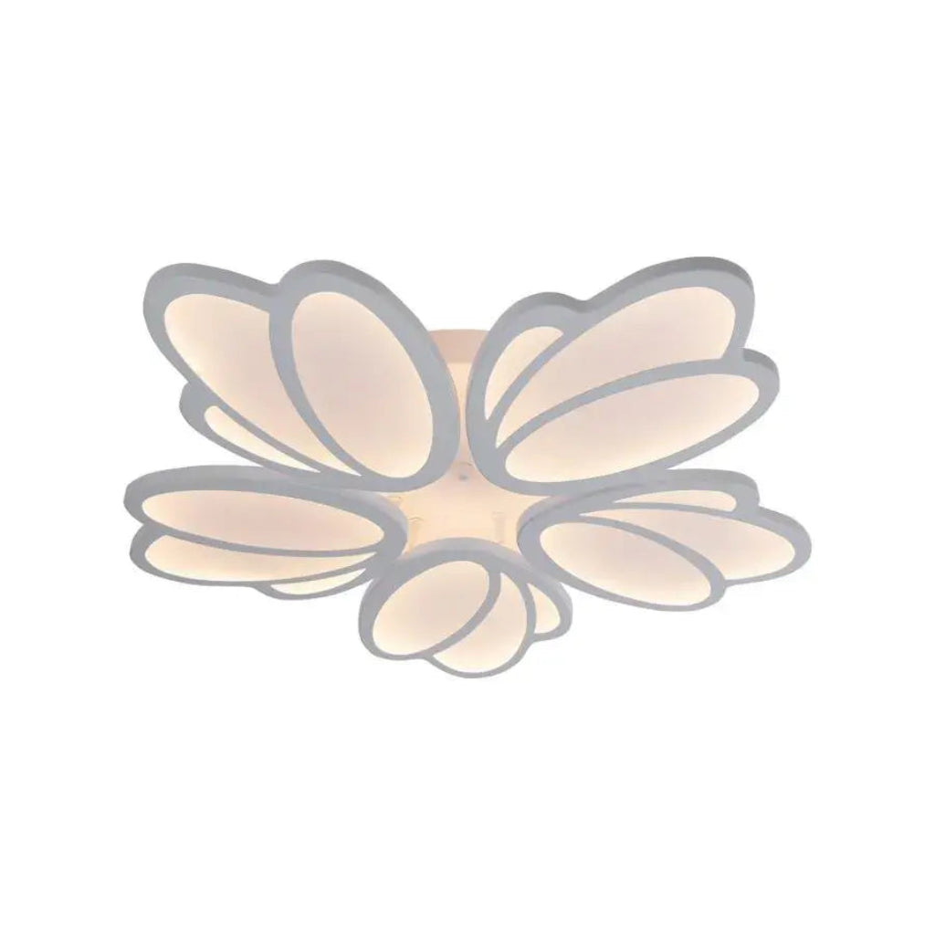 LED luster s diaľkovým ovládaním tulipánu, 73 W, 5 okvetných lístkov, studené/horúce/neutrálne svetlo, nestabilné, biele