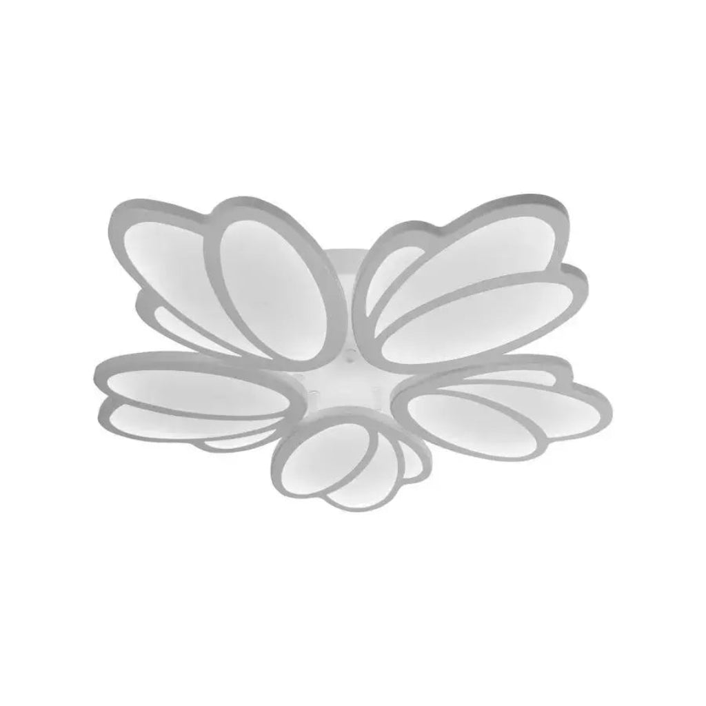 LED luster s diaľkovým ovládaním tulipánu, 73 W, 5 okvetných lístkov, studené/horúce/neutrálne svetlo, nestabilné, biele