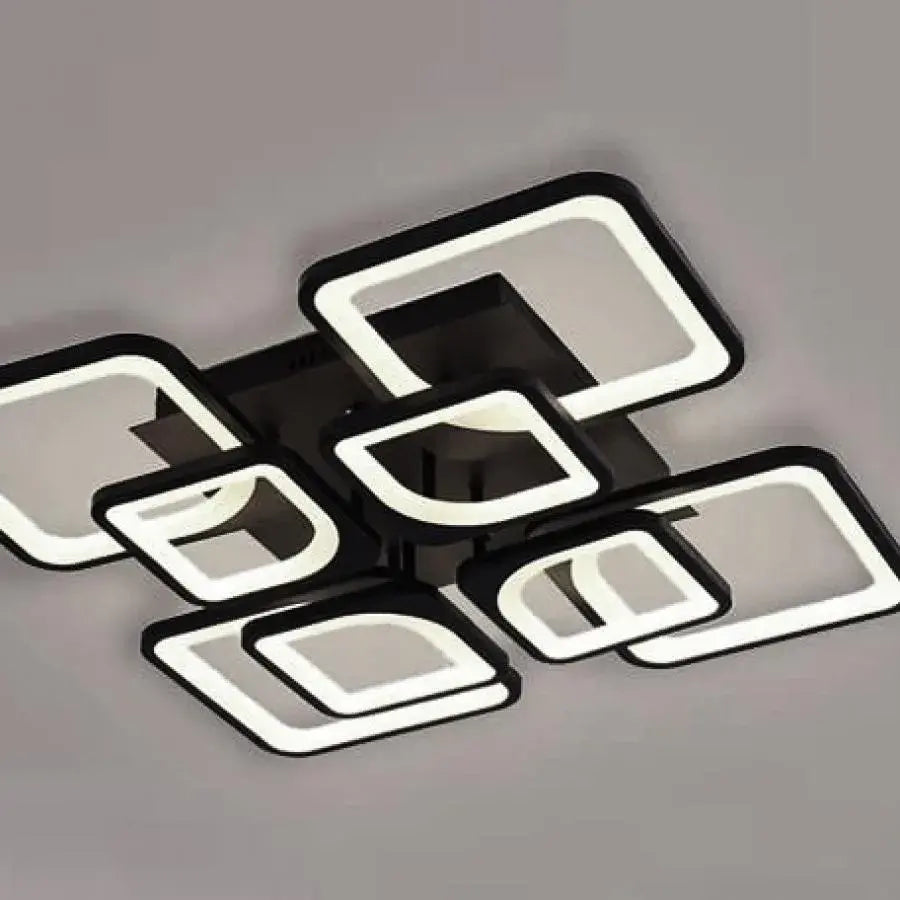 LED luster s diaľkovým ovládaním FELY 192W, 8 štvorcových, studené/teplé/neutrálne svetlo, stmievateľné, biela