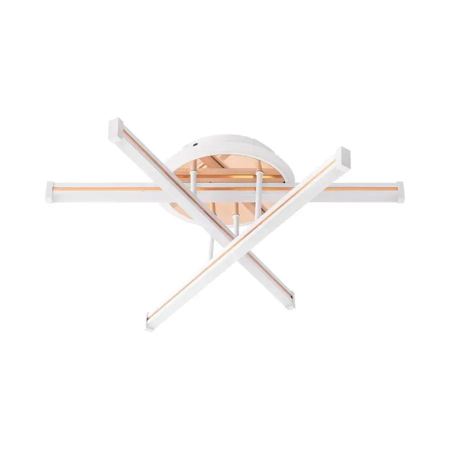 LED luster s diaľkovým ovládaním TAMARA 96W, 3 prvky, lineárne, studené/teplé/neutrálne svetlo, stmievateľné, biele zlato