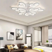 LED túžba s kvetom veľké diaľkové ovládanie, 107 W, 9 lístkov, studené/horúce/neutrálne svetlo, nestabilné, biele