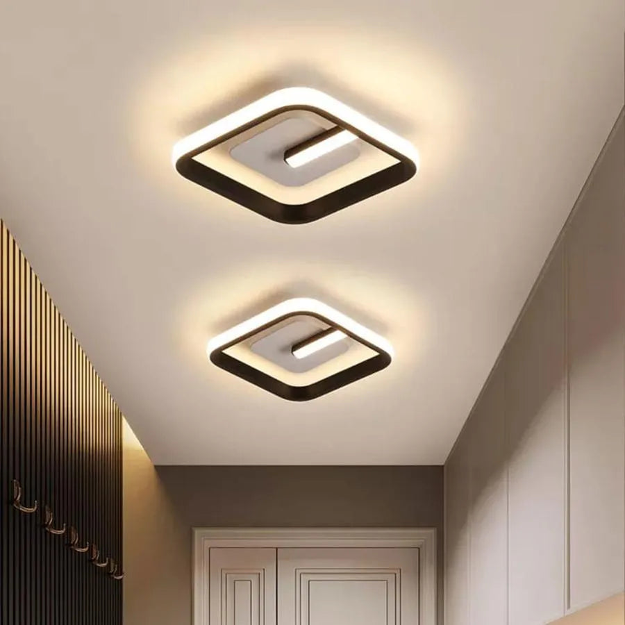 LED luster VICTORIA 19W, štvorcový, studené/teplé/neutrálne svetlo, čiernobiely