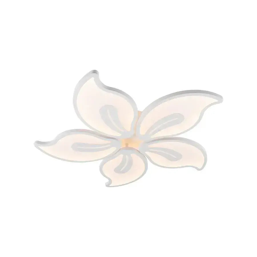 LED luster s diaľkovým ovládaním JASMINE 73W, 5 okvetných lístkov, studené/teplé/neutrálne svetlo, stmievateľné, biela