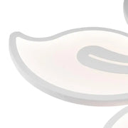 LED luster s diaľkovým ovládaním JASMINE 73W, 5 okvetných lístkov, studené/teplé/neutrálne svetlo, stmievateľné, biela