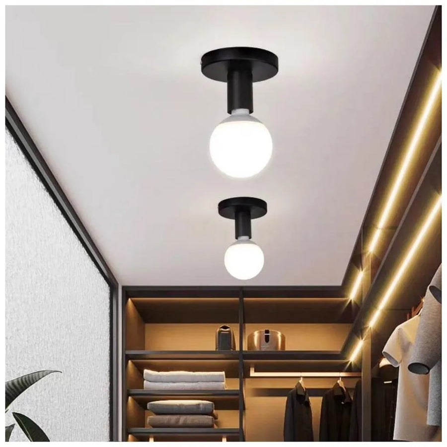 MODERNISTICKÝ Luster Mono 1x E27, Čierny, Moderný Dizajn
