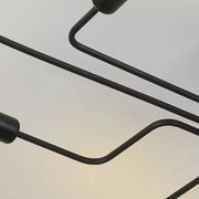 Modernistický luster Hexa 6, 6x E27, čierny, moderný dizajn