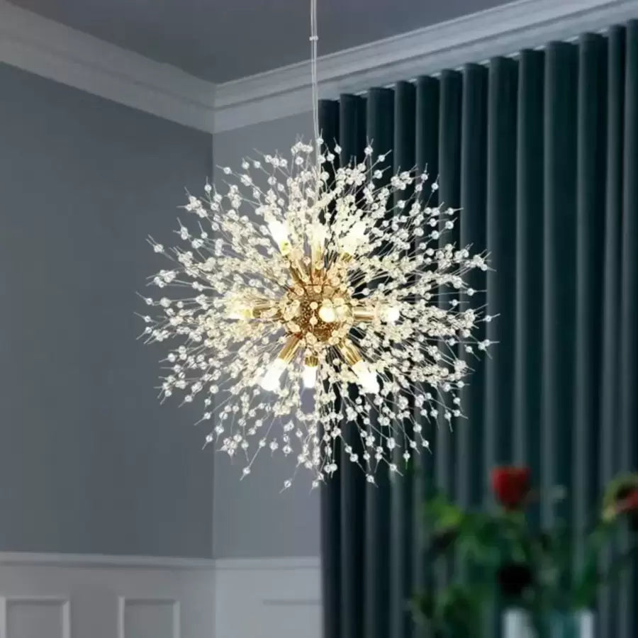 Schönbrunn Crystal Luster, 9x G9, priemer 49 cm, lesklé zlato, luxusné osvetlenie