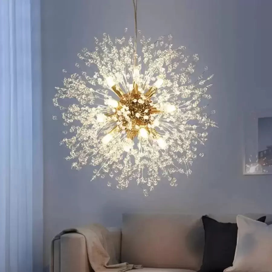 Schönbrunn Crystal Luster, 9x G9, priemer 49 cm, lesklé zlato, luxusné osvetlenie