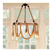 Lusty rustikálne 6x E27 kruhový kruhový kruh