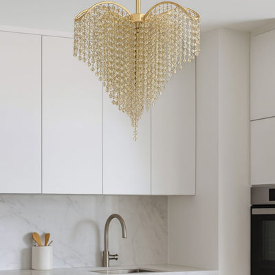 Krištáľový luster CONWY Eleganza, 4xE27, priemer 47cm, zlatý