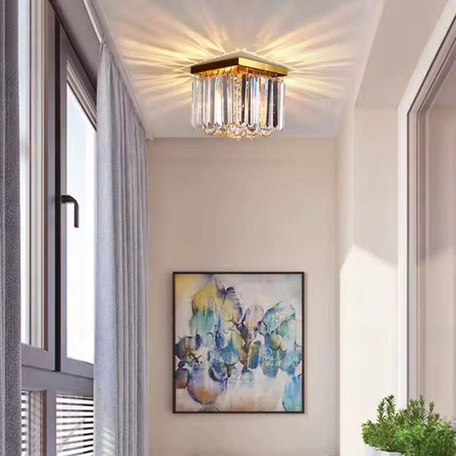 Crystal Martinez lineárny luxe, priemer 35 cm, 4x E14, lesklé zlato