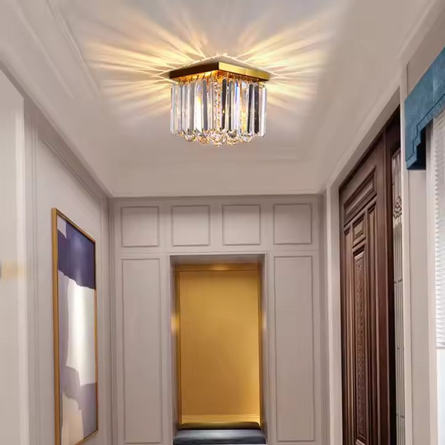 Crystal Martinez lineárny luxe, priemer 35 cm, 4x E14, lesklé zlato